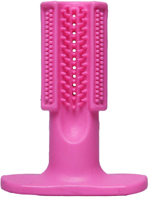 Escova Dental Truqys Pets Rosa para Cães - Tam. G