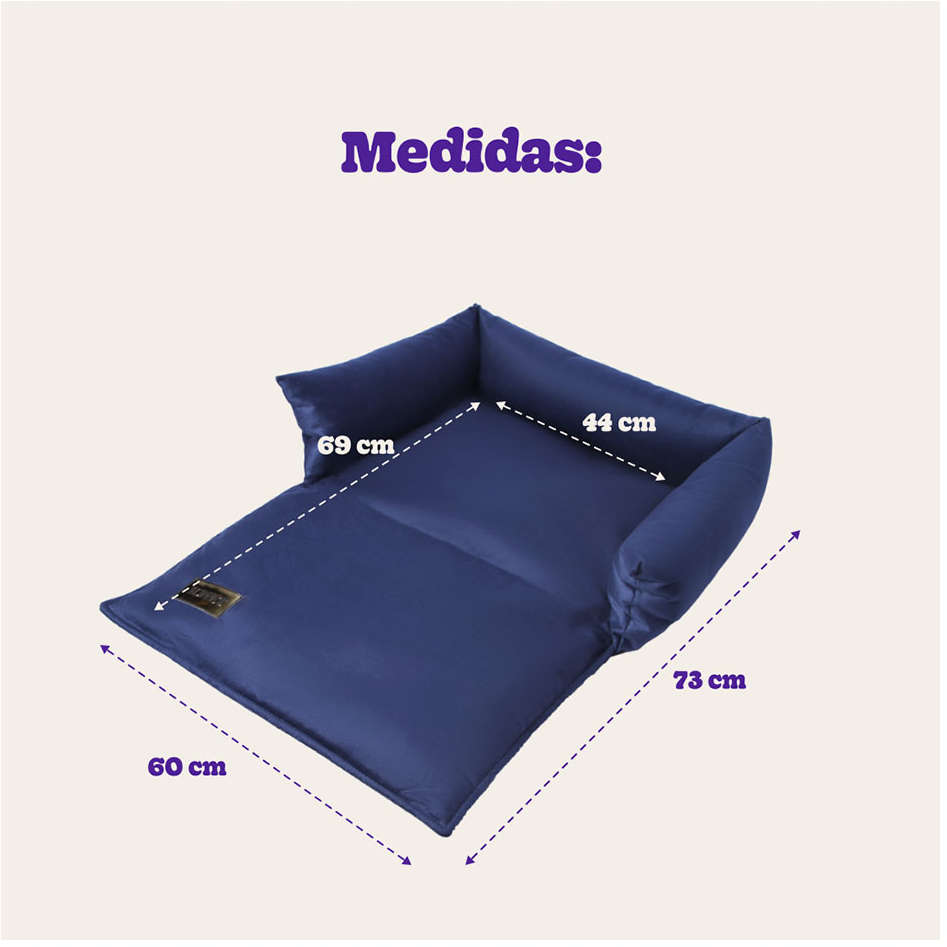 Cama Sofá Luppet Suede Marinho - Tam. Único