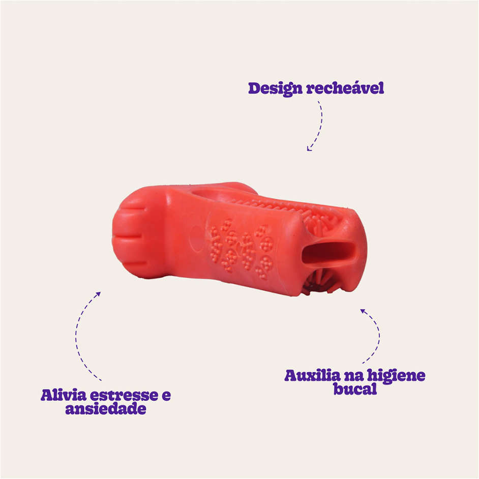 Escova Dental Truqys Pets Laranja para Cães - Tam. G