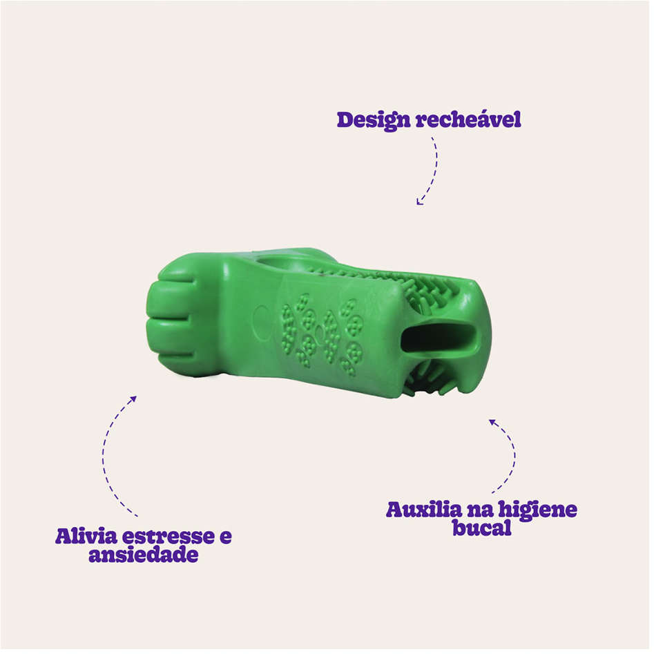 Escova Dental Truqys Pets Verde para Cães - Tam. M