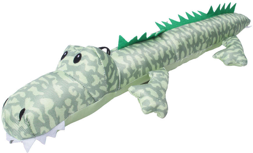 Brinquedo Jambo Mordedor Pelúcia Jacaré Long Verde - Tam. GG