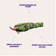 Brinquedo Jambo Mordedor Pelúcia Big Cobra Sound Verde e Azul