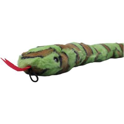 Brinquedo Jambo Mordedor Pelúcia Big Cobra Sound Verde e Azul