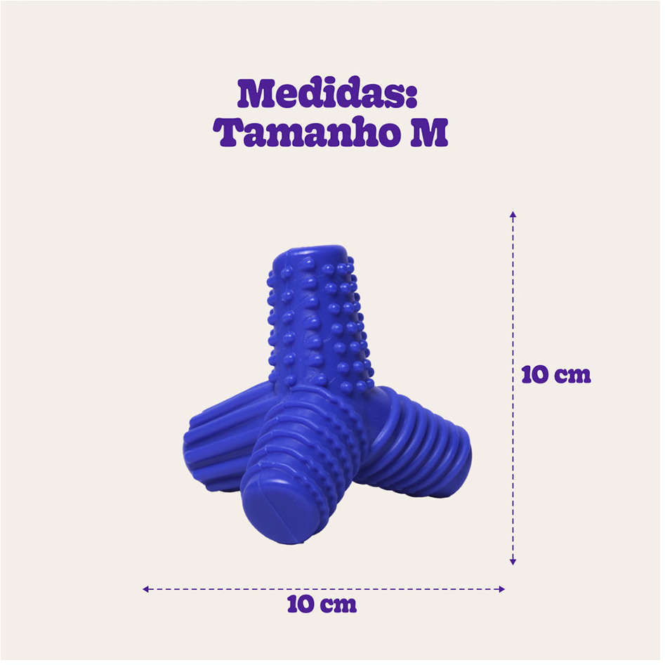Brinquedo Mordedor Pet Games 4 Dogs Nylon Azul - Tam. M