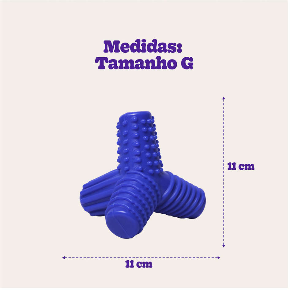 Brinquedo Mordedor Pet Games 4 Dogs Nylon Azul - Tam. G