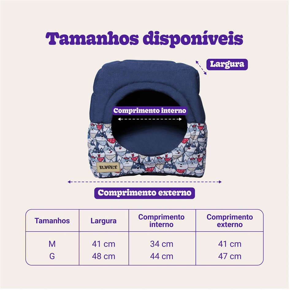 Toca Iglu Luppet Impermeavel Eco Azul - Tam. M
