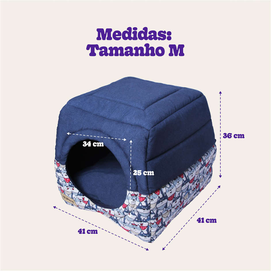 Toca Iglu Luppet Impermeavel Eco Azul - Tam. M