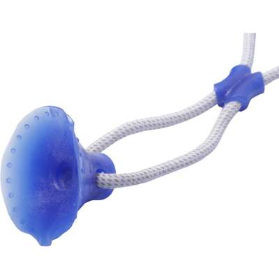 Brinquedo Mordedor Puxador Ventosa Azul para Cães