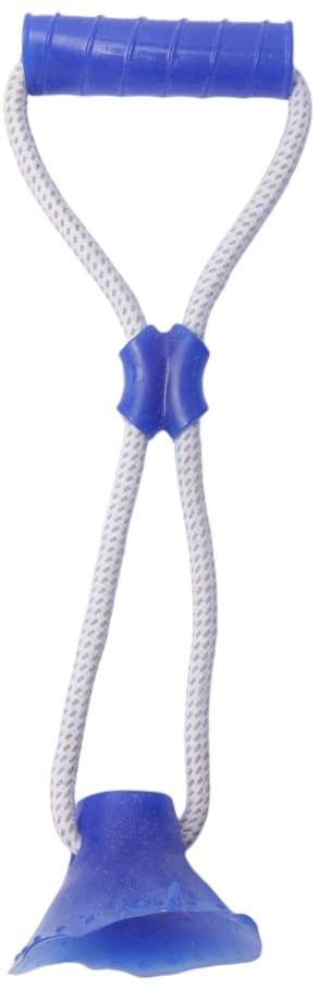 Brinquedo Mordedor Puxador Ventosa Azul para Cães - Tam. Único