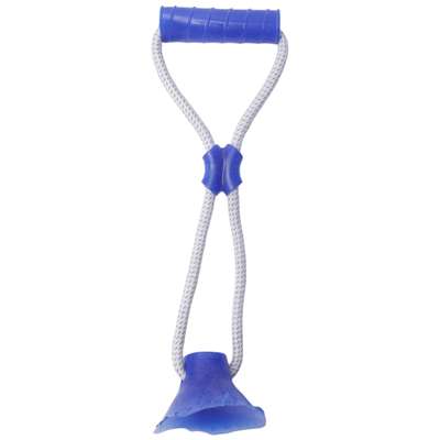 Brinquedo Mordedor Puxador Ventosa Azul para Cães