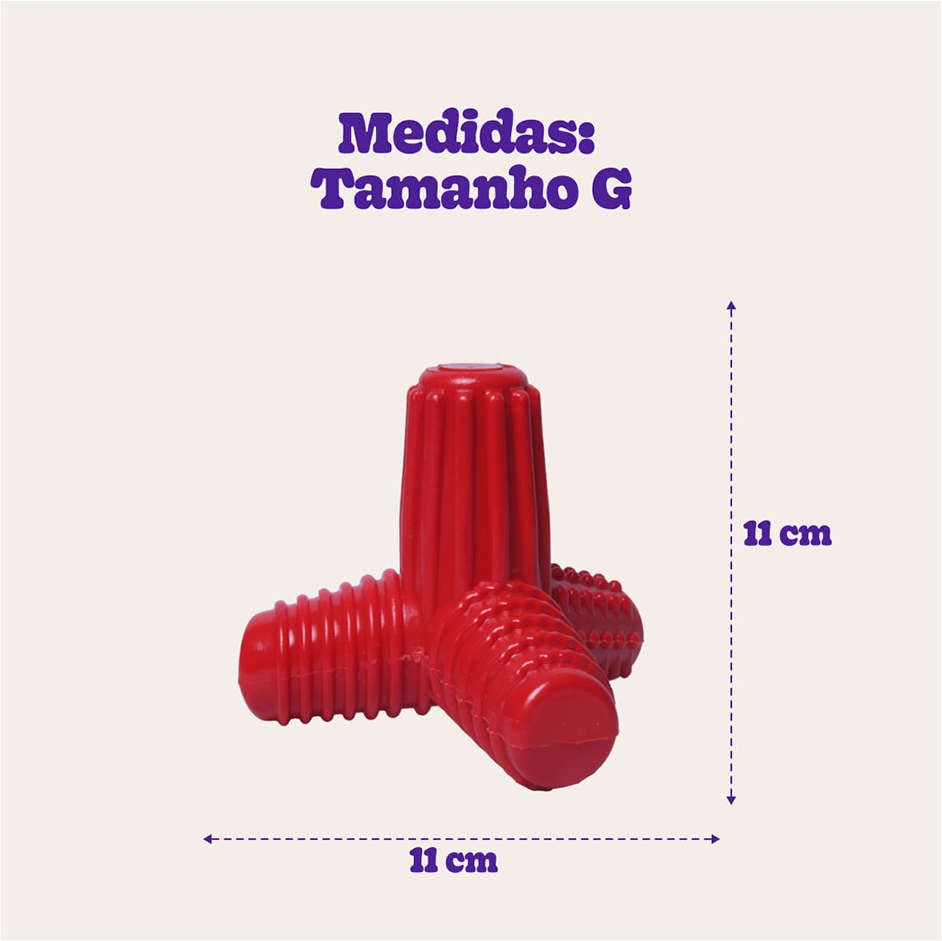 Brinquedo Mordedor Pet Games 4 Dogs Nylon Vermelho - Tam. G