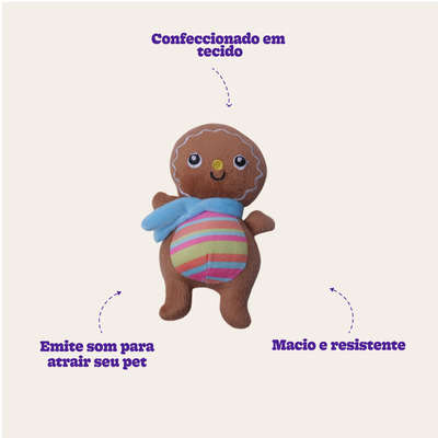 Brinquedo Pelúcia Bolachinha para Cães