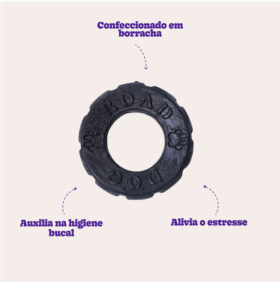 Brinquedo Pet Play Pneu Black - Tam. Único