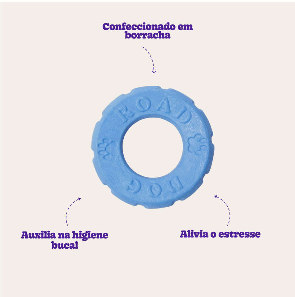 Brinquedo Pet Play Pneu Azul - Tam. Único