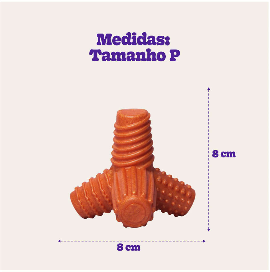 Brinquedo Mordedor Pet Games 4 Dogs Soft Laranja - Tam. P