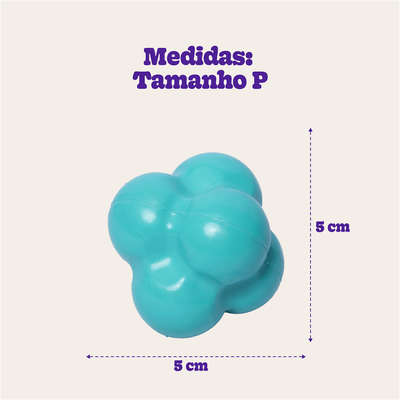 Brinquedo Bola Maciça Átomo 6 em 1 Verde Água para Cães
