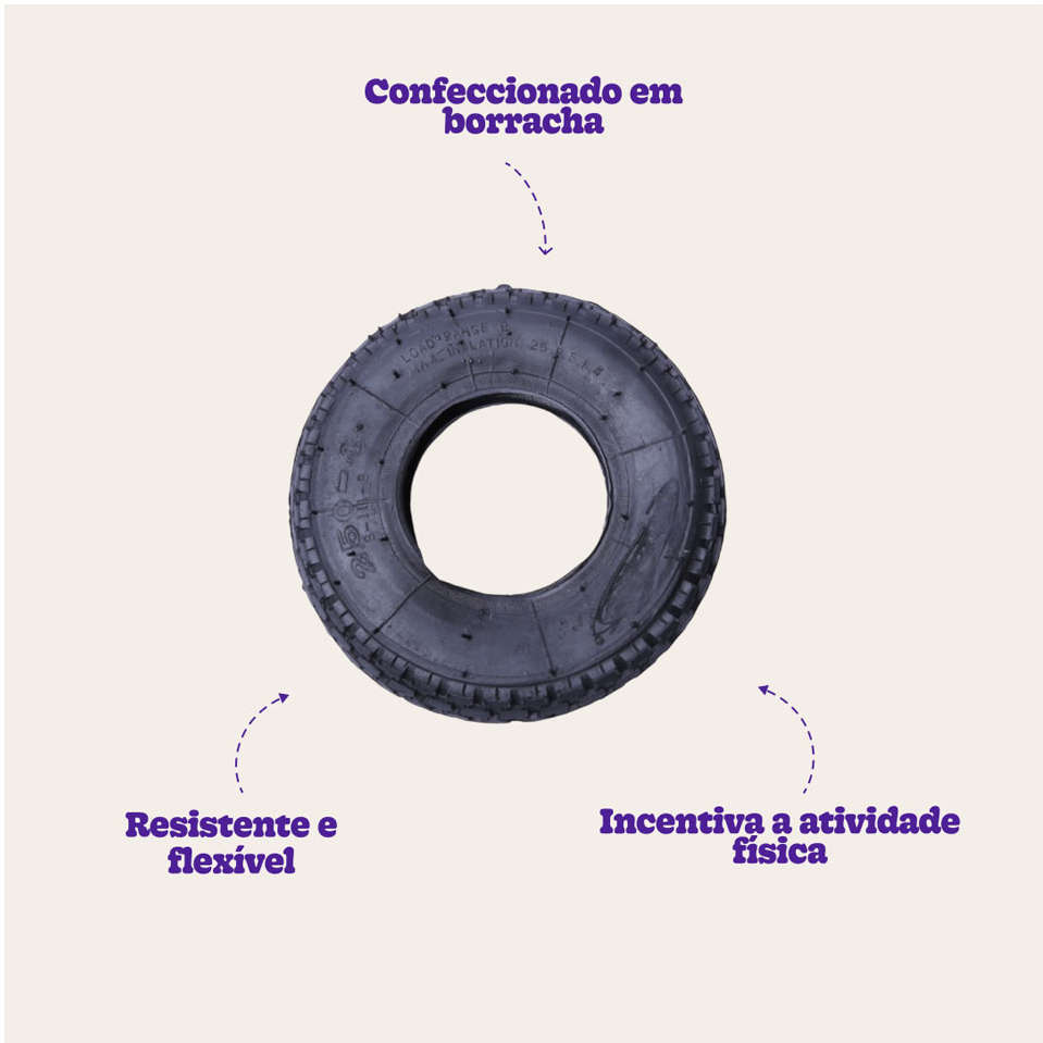 Brinquedo LCM Pneu de Borracha Radial Natural Baby Preto - Tam. Único