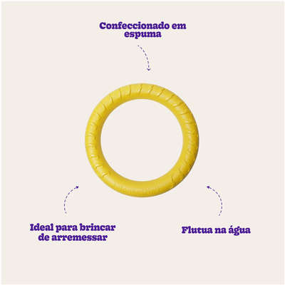 Brinquedo Jambo Mordedor Anel Ring Strong Amarelo