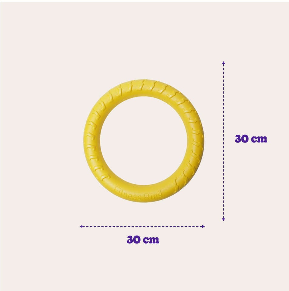 Brinquedo Jambo Mordedor Anel Ring Strong Amarelo - Tam. Único