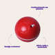 Brinquedo Amicus Crazy Ball Vermelho para Cães