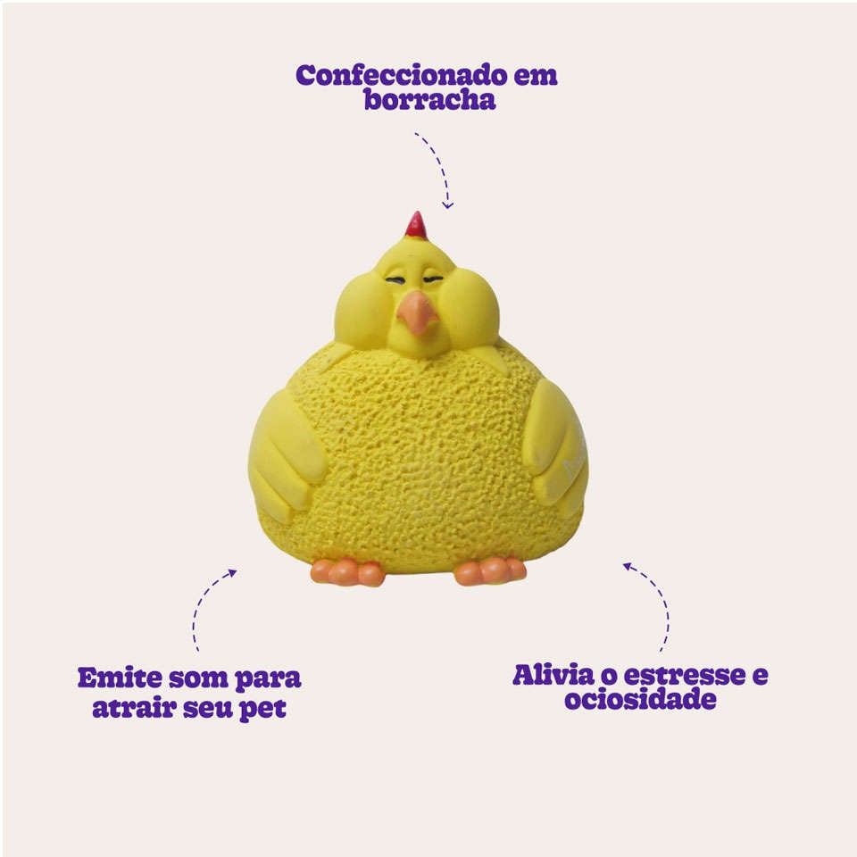 Brinquedo Galinha Dourada Textures para Cães - Tam. Único