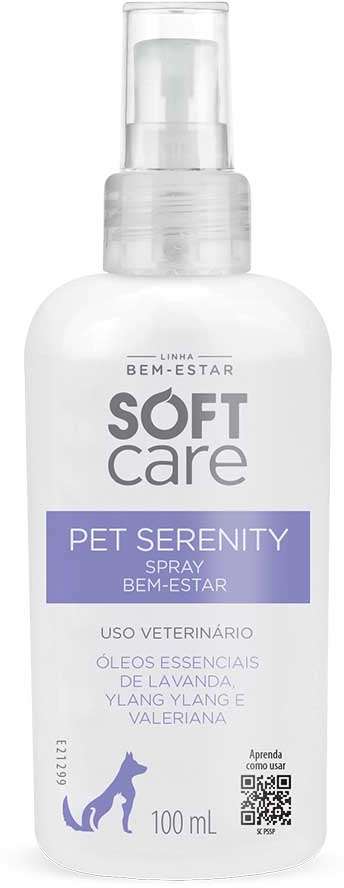 Spray Bem-Estar Soft Care Pet Serenity para Cães e Gatos - 100 mL