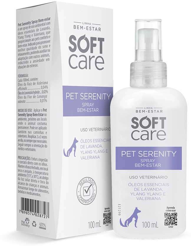 Spray Bem-Estar Soft Care Pet Serenity para Cães e Gatos - 100 mL