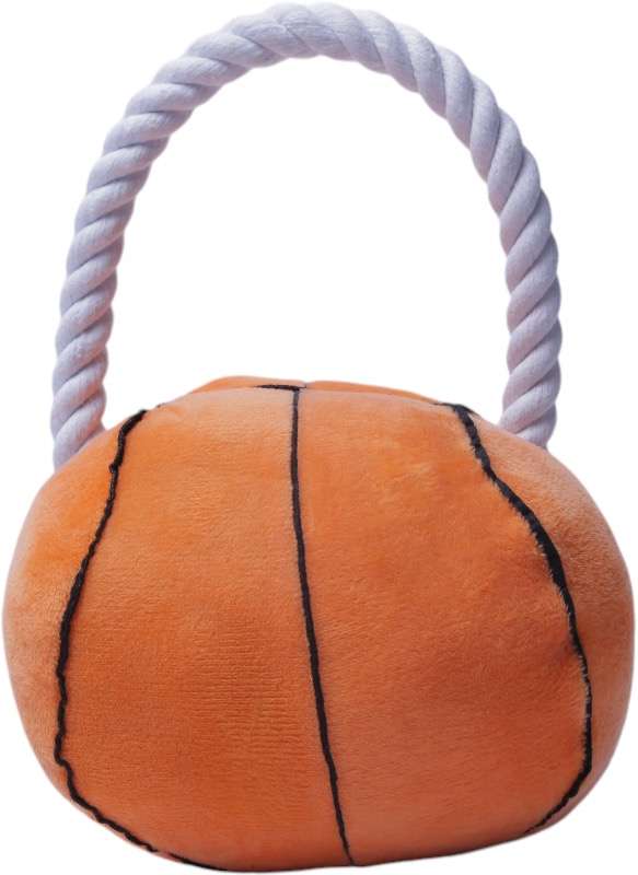 Brinquedo Pelúcia Bola Basquete com Puxador para Cães - Tam. Único