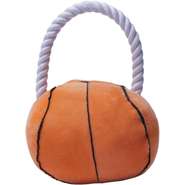 Brinquedo Pelúcia Bola Basquete com Puxador para Cães - Tam. Único