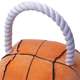 Brinquedo Pelúcia Bola Basquete com Puxador para Cães