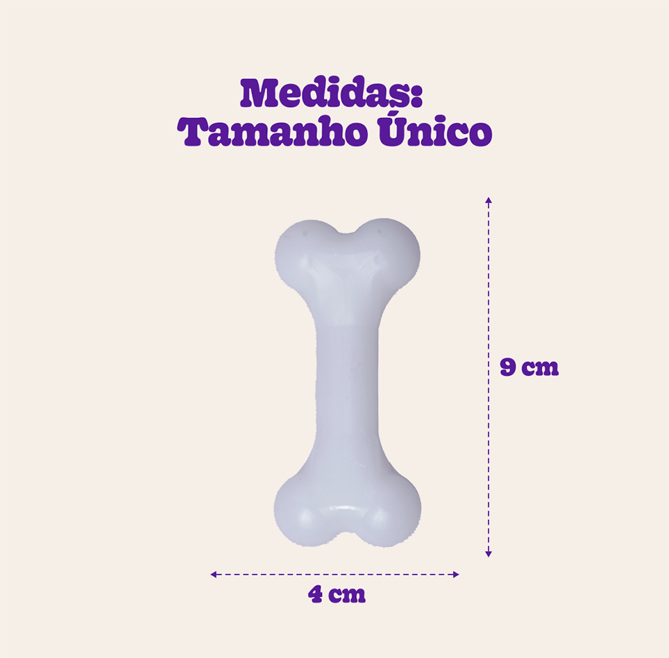Brinquedo LCM Osso de Nylon Duraflex Branco Max - Tam. Único