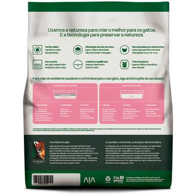 Areia Higiênica Viva Verde Grãos Mistos para Gatos