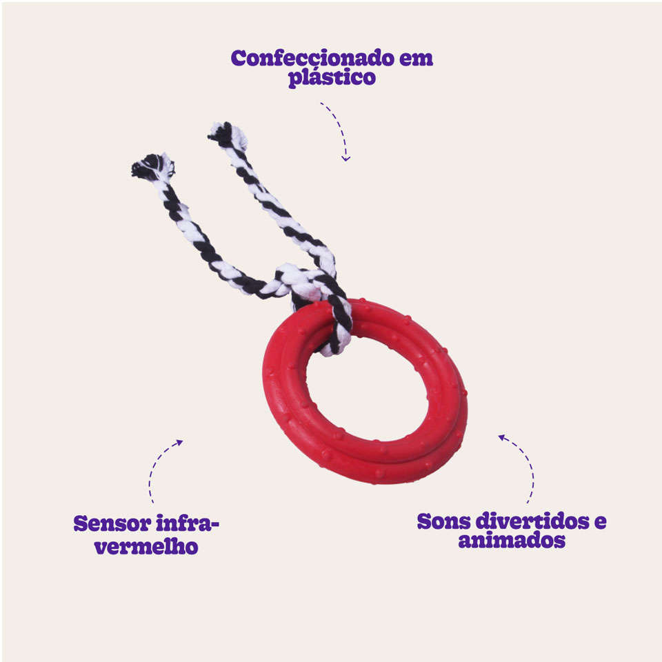 Brinquedo Duratoys Anel Massageador com Corda - Tam. Único