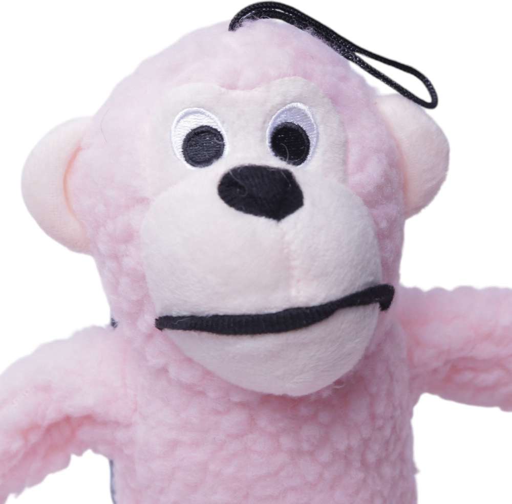 Brinquedo Jambo Mordedor Pelúcia Macaco Kelev Rosa - Tam. G