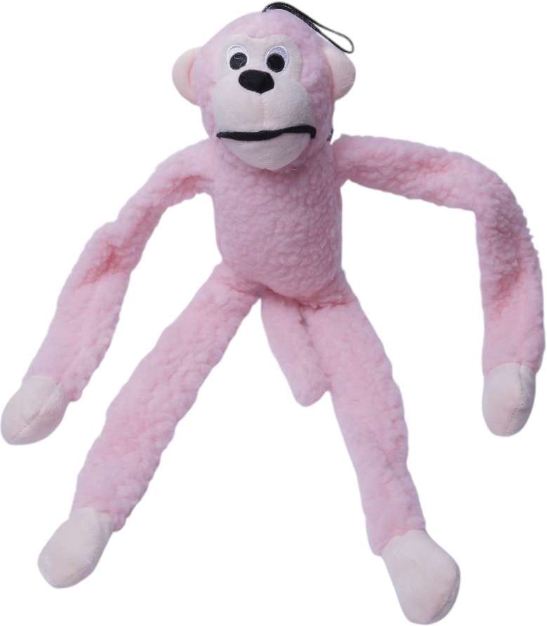 Brinquedo Jambo Mordedor Pelúcia Macaco Kelev Rosa - Tam. G