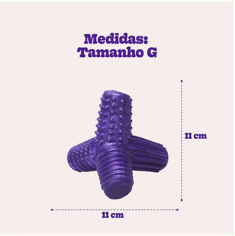 Brinquedo Mordedor Pet Games 4 Dogs Soft Lilás - Tam. G