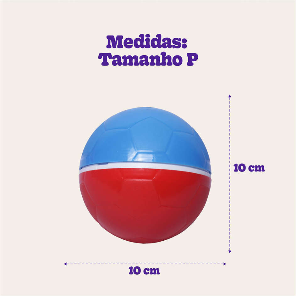 Brinquedo Amicus Crazy Ball Vermelho e Azul para Cães - Tam. P