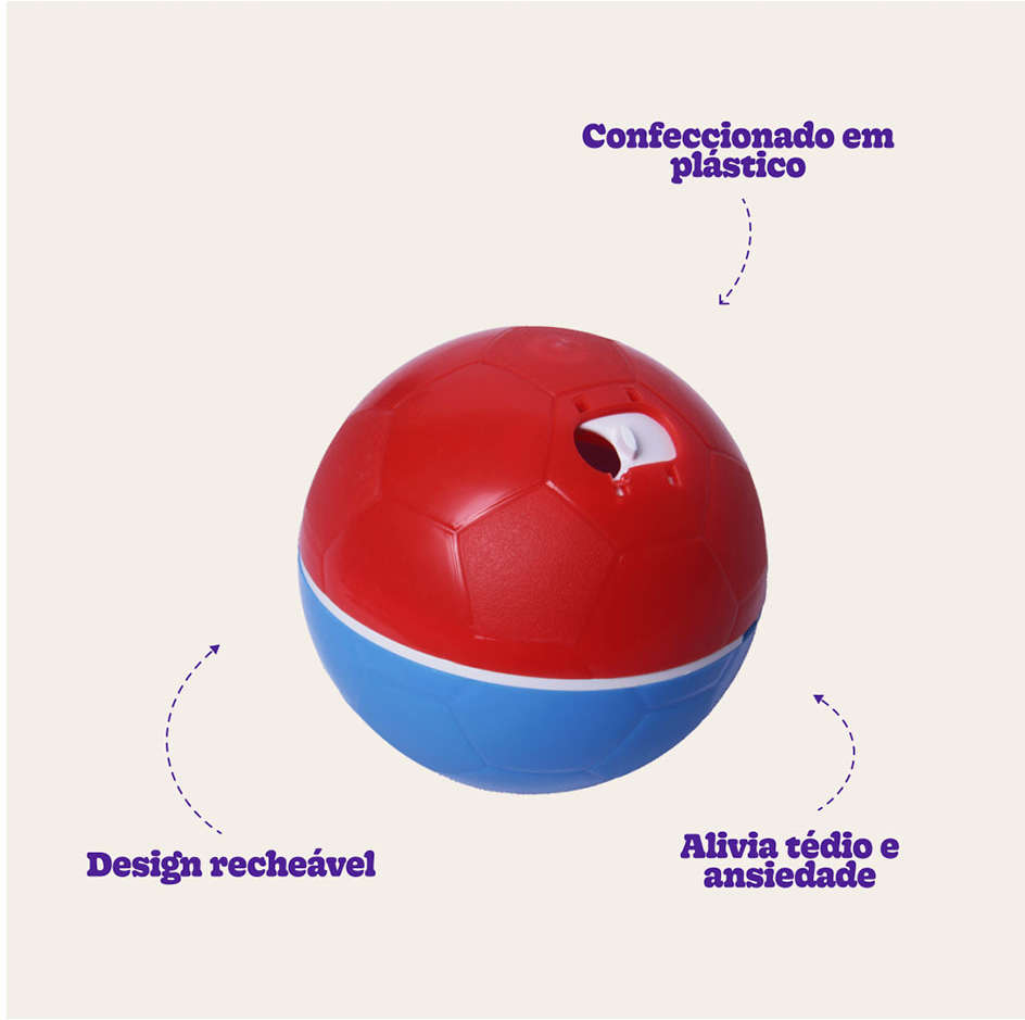 Brinquedo Amicus Crazy Ball Vermelho e Azul para Cães - Tam. P