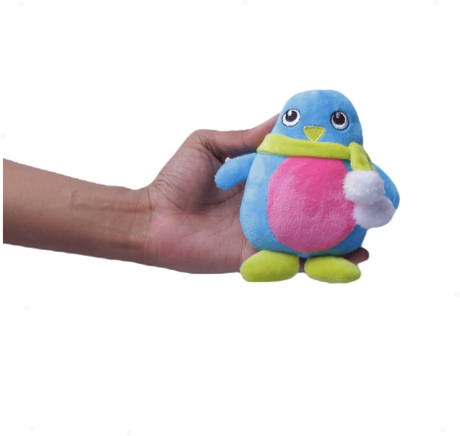 Brinquedo Pelúcia Pinguim Colorido para Cães - Tam. Único