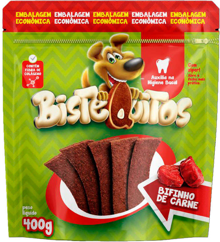 Bifinho Petitos Bistequitos para Cães Adultos Sabor Carne - 400g