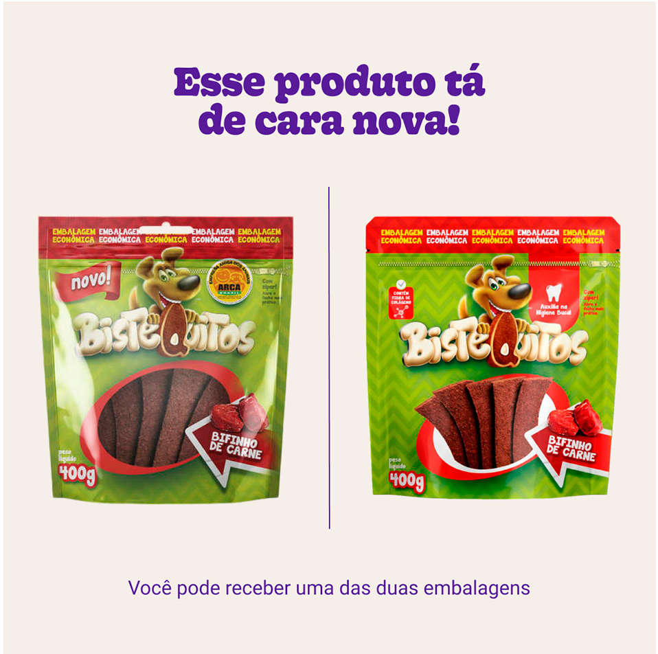 Bifinho Petitos Bistequitos para Cães Adultos Sabor Carne - 400g