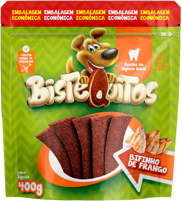 Bifinho Petitos Bistequitos para Cães Adultos Sabor Frango - 400g