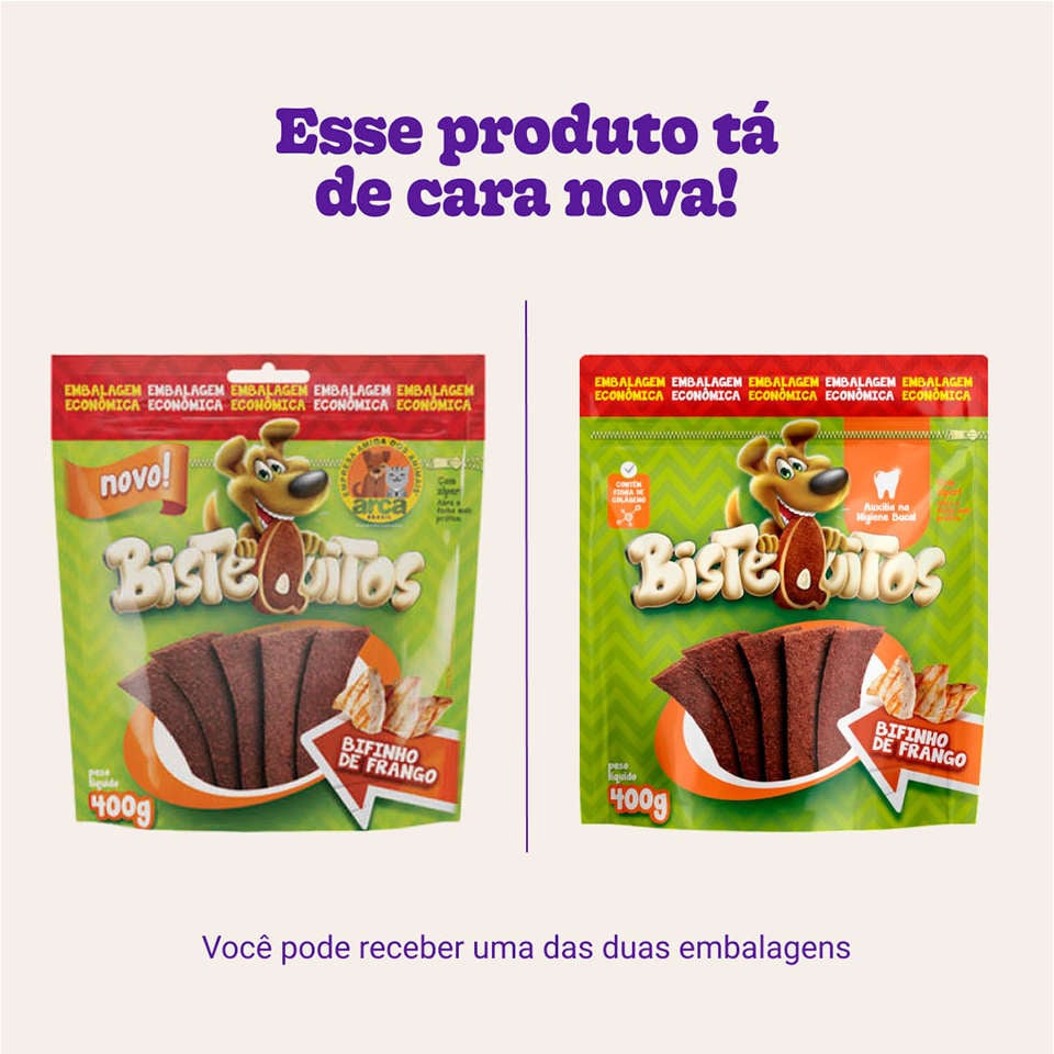 Bifinho Petitos Bistequitos para Cães Adultos Sabor Frango - 400g