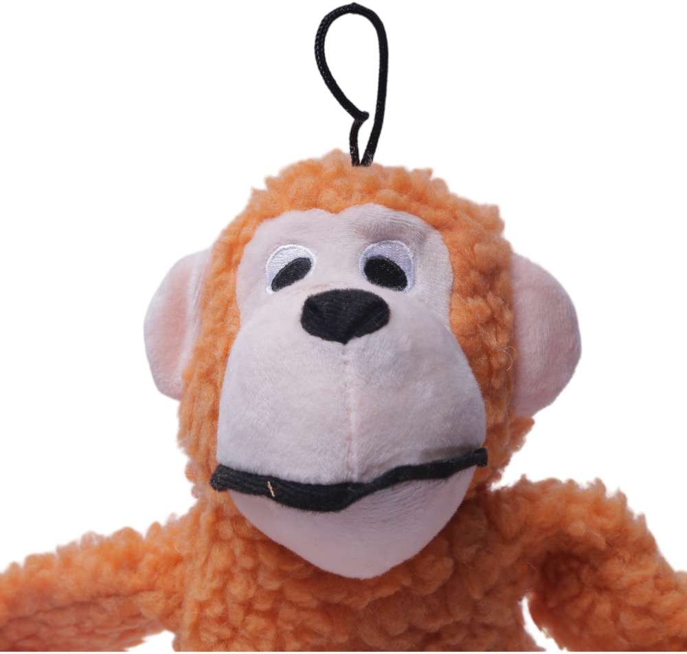 Brinquedo Jambo Mordedor Pelúcia Macaco Kelev Laranja - Tam. M