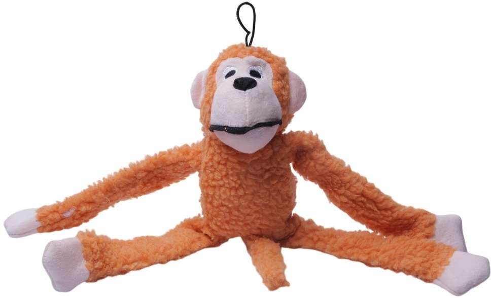 Brinquedo Jambo Mordedor Pelúcia Macaco Kelev Laranja - Tam. M