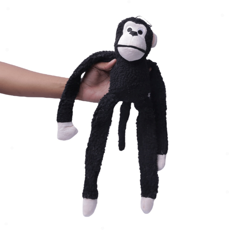 Brinquedo Jambo Mordedor Pelúcia Macaco Kelev Preto - Tam. G