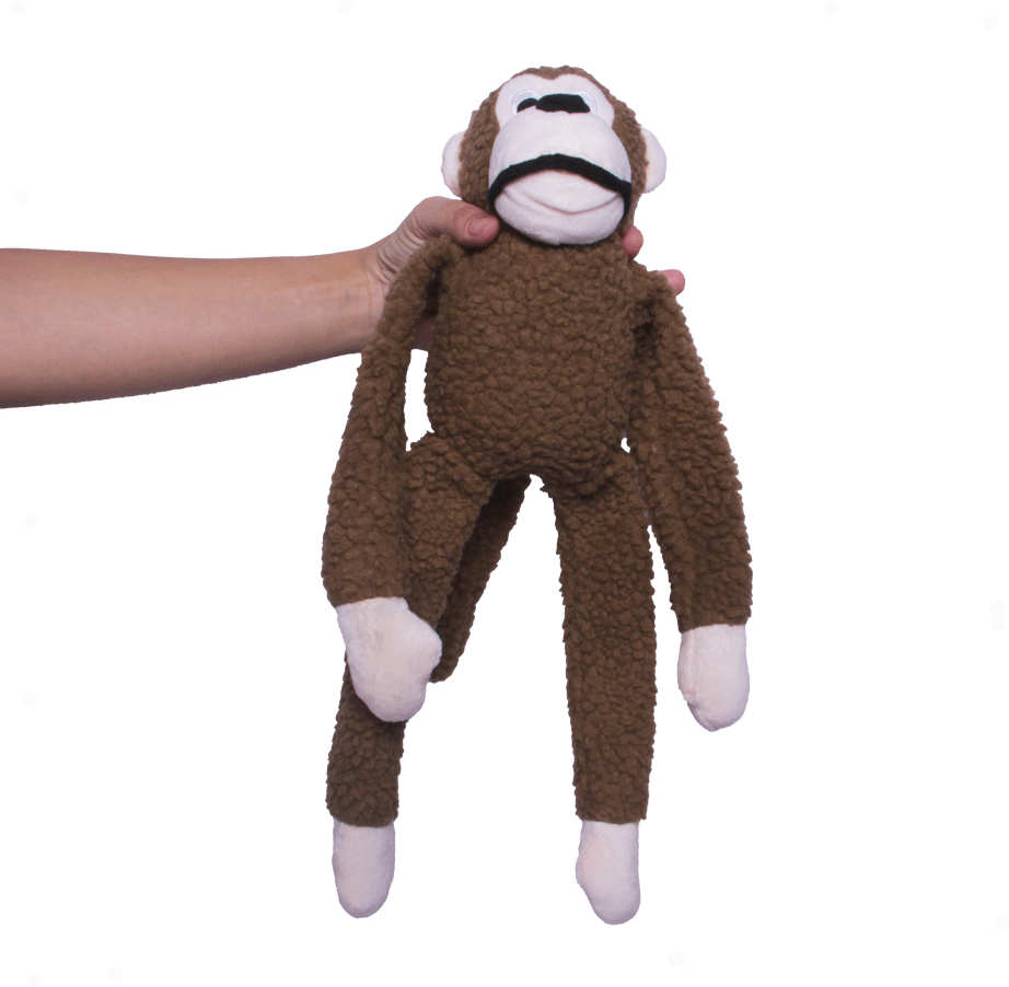 Brinquedo Jambo Mordedor Pelúcia Macaco Kelev Bege - Tam. M