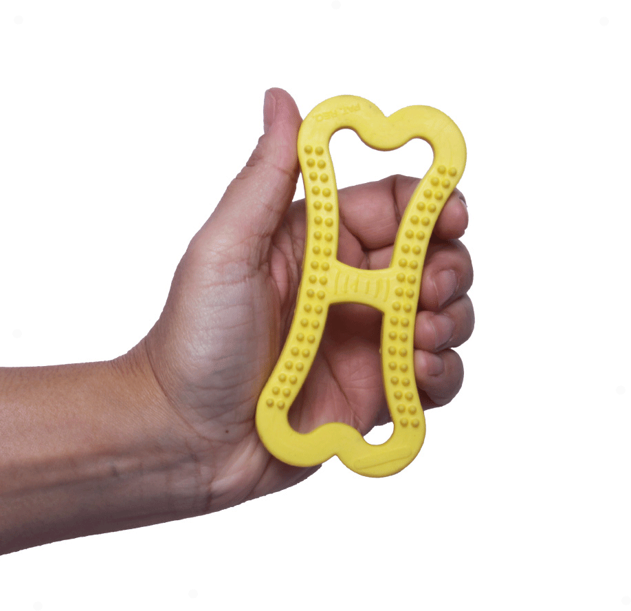 Brinquedo LCM Halteres Osso Amarelo - Tam. M