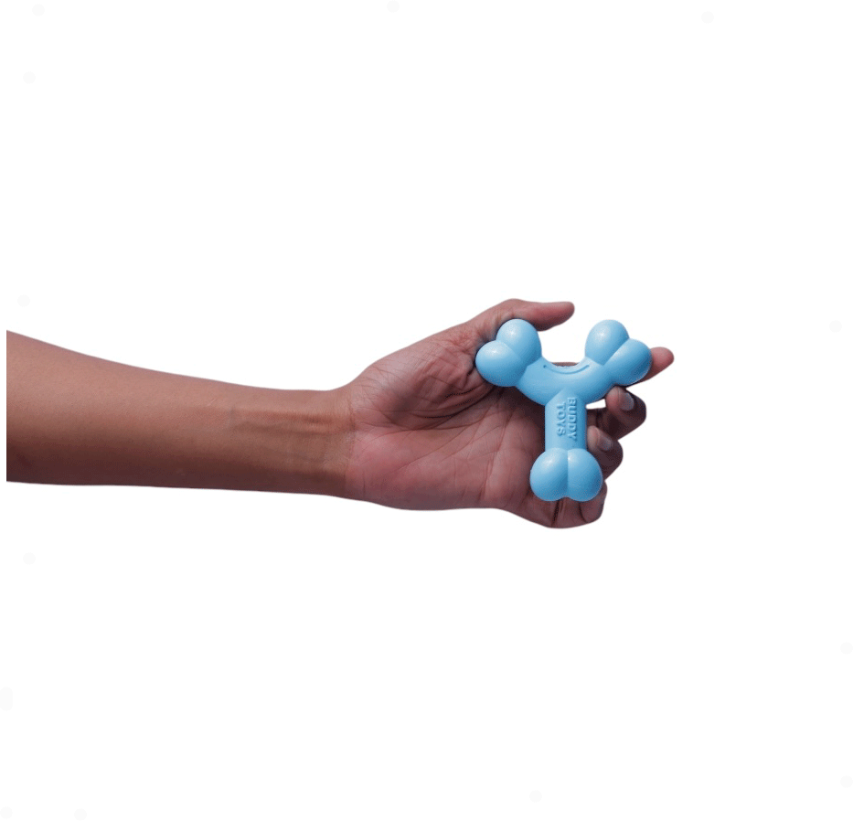 Brinquedo Buddy Toys Ossinho Azul para Filhotes - Tam. Único
