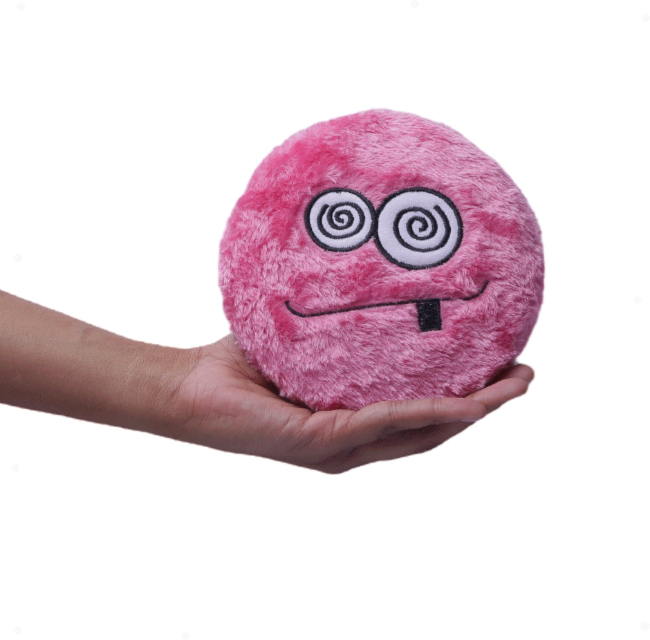 Brinquedo Chalesco Pelúcia Emoticon Crazy para Cães - Tam. Único